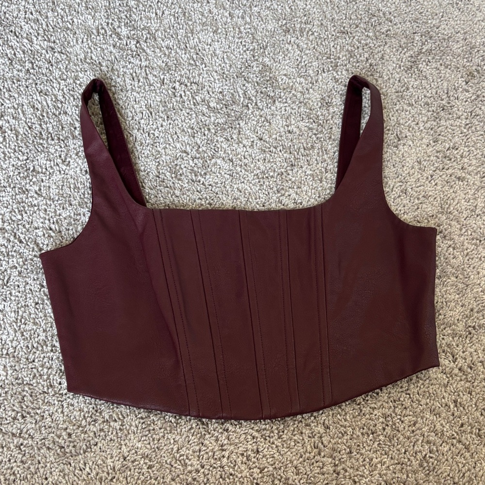 Lovers + Friends Burgundy Tank Top